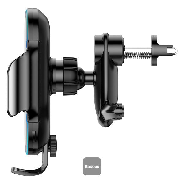 Baseus Smart Vehicle Bracket Wireless Qi 6 15W Electric Auto Car Mount Bracket Air Vent Holder black (WXHW03-01)