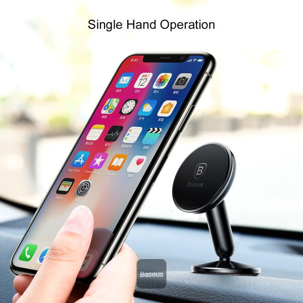 Baseus Magnetic Car Phone Holder Universal Dashboard Mount 360 degrees For iPhone 13 12 11 X 8 7 Samsung Galaxy S9 S8 S7 S6 Black