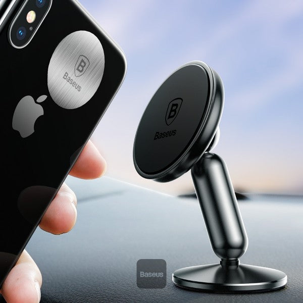 Baseus Magnetic Car Phone Holder Universal Dashboard Mount 360 degrees For iPhone 13 12 11 X 8 7 Samsung Galaxy S9 S8 S7 S6 Black