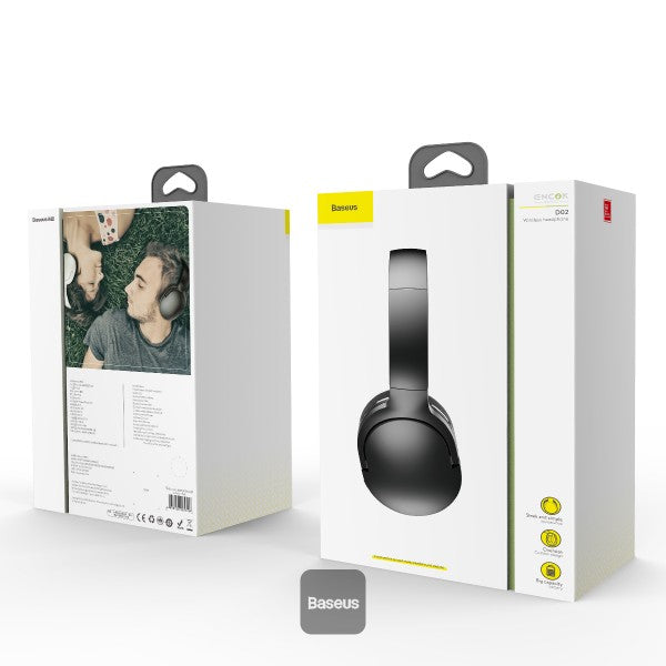Baseus D02 Pro Wireless Headphones Sport Earphones with Audio Cable for iPhone Tablet Laptop Headset Ear Buds