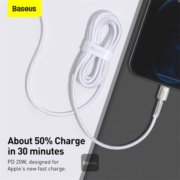 Baseus Cafule Series Metal Data Cable Type-C to Lightning iPhone PD 20W 2M - White