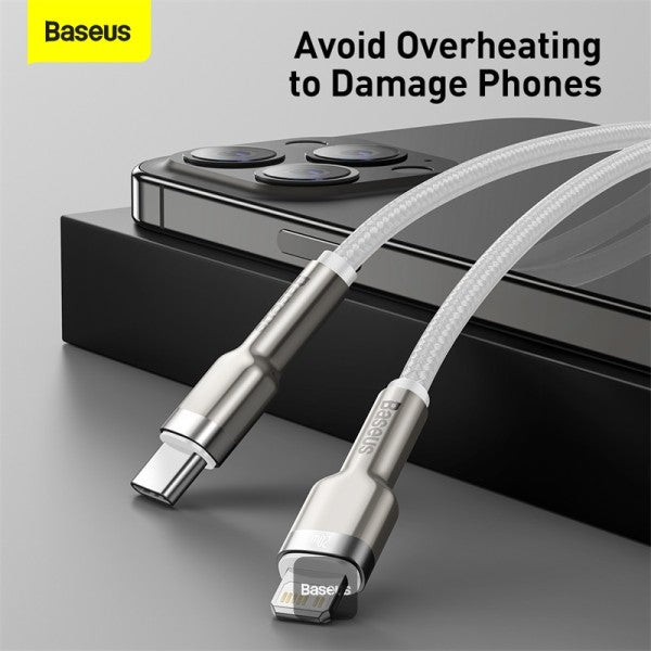 Baseus Cafule Series Metal Data Cable Type-C to Lightning iPhone PD 20W 2M - White