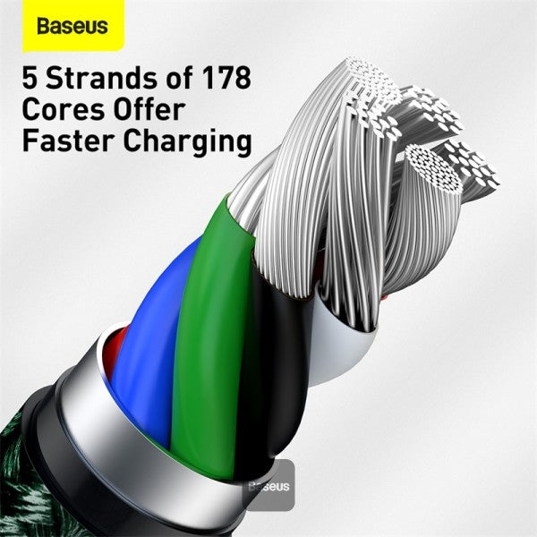 Baseus Cafule Series Metal Data Cable Type-C to Lightning iPhone PD 20W 2M - Green