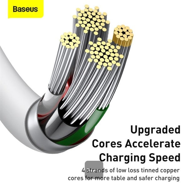Baseus Superior Series USB to Lightning-Fast Charging Cable Data Transfer 24A for iPhone 13 12 11 Pro Max Mini XS X 8 7 6 5 SE iPad and More 1M - Blue