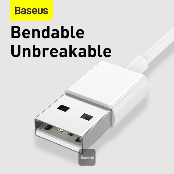 Baseus Superior Series Fast Charging Data Cable USB to M+L+C 35A 15M - White