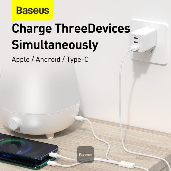 Baseus Superior Series Fast Charging Data Cable USB to M+L+C 35A 15M - White