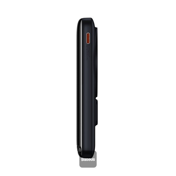 Baseus Magnetic Bracket Wireless Fast Charge Power Bank 10000mAh 20W Blue (With Baseus Xiaobai series fast charging Cable Type-C to Type-C 60W(20V 3A) 50cm black)