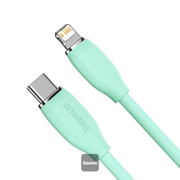 Baseus Jelly Liquid Silica Gel Fast Charging Data Cable Type-C to iP 20W 12m Green