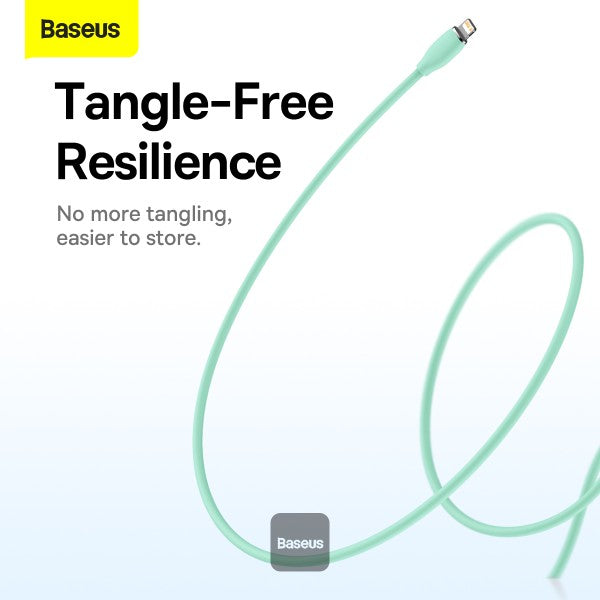 Baseus Jelly Liquid Silica Gel Fast Charging Data Cable Type-C to iP 20W 12m Green