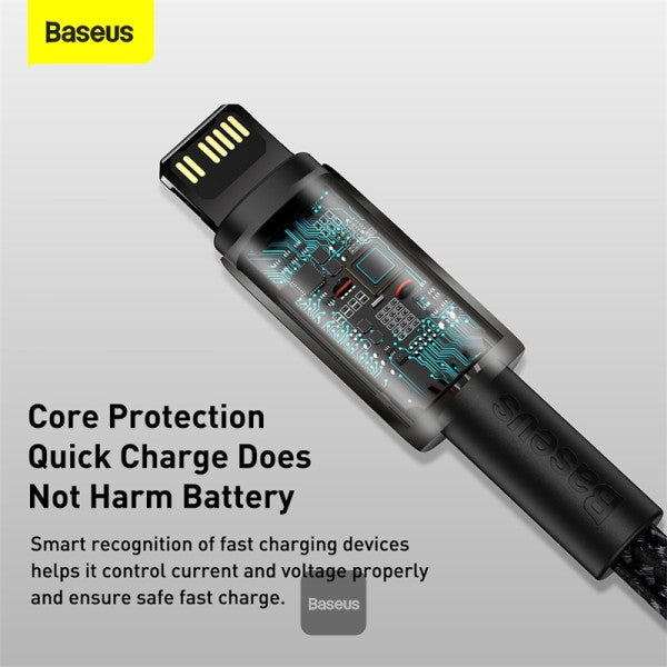 Baseus Tungsten Gold Fast Charging Data Cable Type-C to iP PD 20W (2m) Black