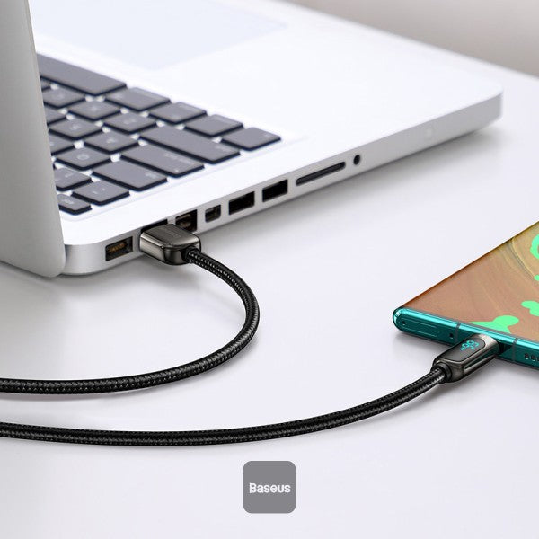 Baseus Display Fast Charging Data Cable USB to Type-C 66W (1m) Black