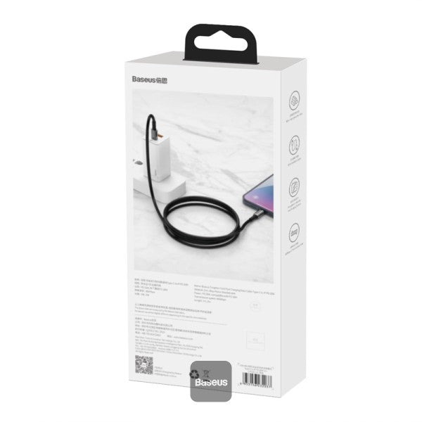Baseus Tungsten Gold Fast Charging Data Cable Type-C to Type-C 100W 1M - Black
