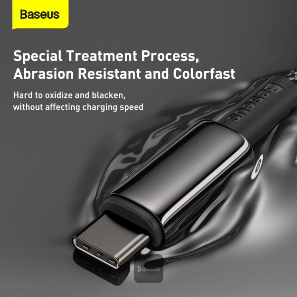 Baseus Tungsten Gold Fast Charging Data Cable Type-C to Type-C 100W 2M - Black