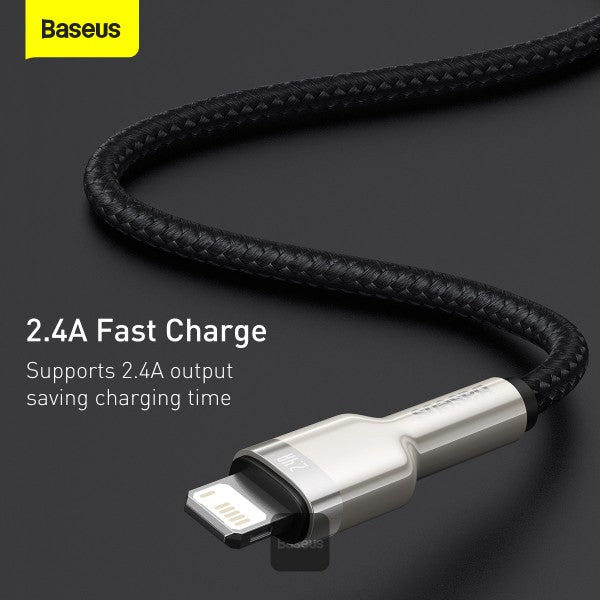 Baseus Cafule Series Metal Data Cable USB to Lightning 24A 1M - Black