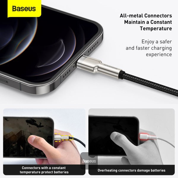Baseus Cafule Series Metal Data Cable USB to Lightning 24A 1M - Black