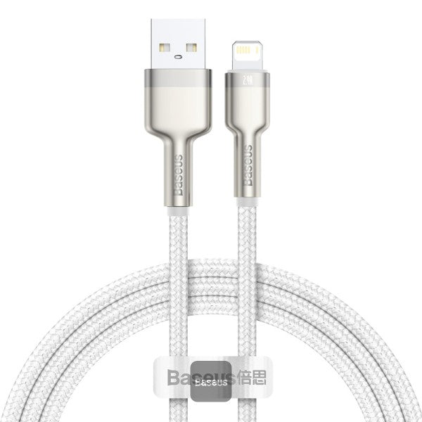Baseus Cafule Series Metal Data Cable USB to Lightning 24A 1M - White