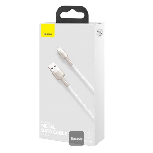 Baseus Cafule Series Metal Data Cable USB to Lightning 24A 1M - White