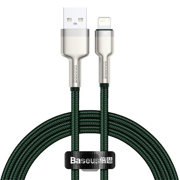 Baseus Cafule Series Metal Data Cable USB to Lightning 24A 1M - Green