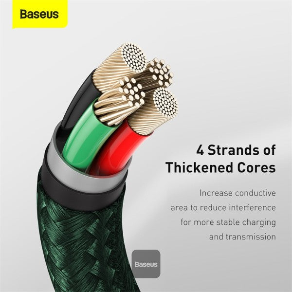 Baseus Cafule Series Metal Data Cable USB to Lightning 24A 1M - Green
