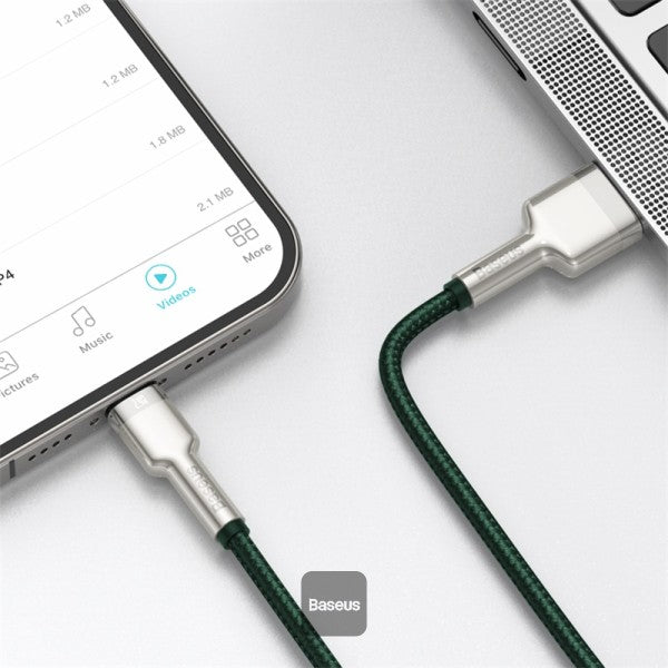Baseus Cafule Series Metal Data Cable USB to Lightning 24A 1M - Green