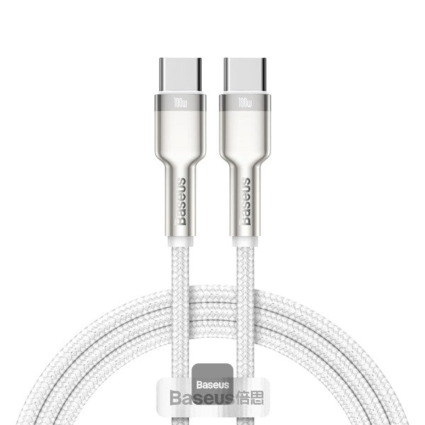 Baseus Cafule Series Metal Data Cable Type-C to Type-C 100W 1M - White