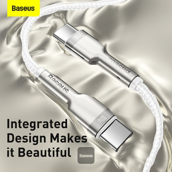 Baseus Cafule Series Metal Data Cable Type-C to Type-C 100W 1M - White