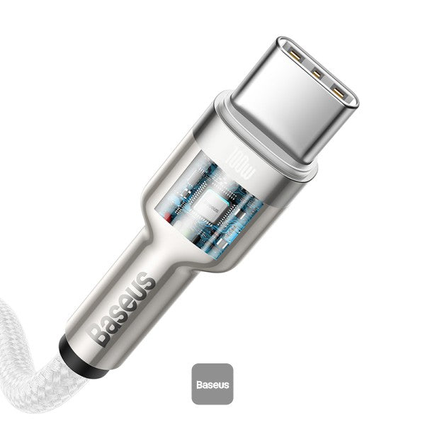 Baseus Cafule Series Metal Data Cable Type-C to Type-C 100W 1M - White