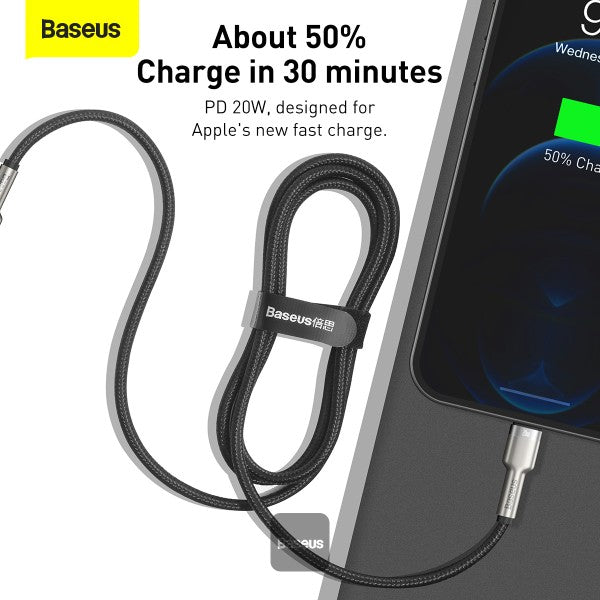 Baseus Cafule Series Metal Data Cable USB to Lightning PD 20W 1M - Black