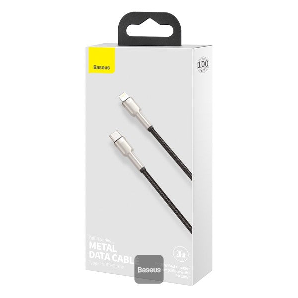 Baseus Cafule Series Metal Data Cable USB to Lightning PD 20W 1M - Black