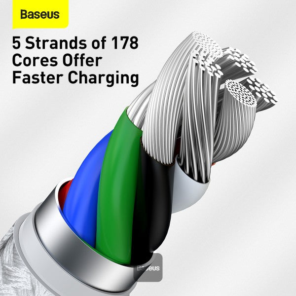 Baseus Cafule Series Metal Data Cable USB to Lightning PD 20W 1M - White