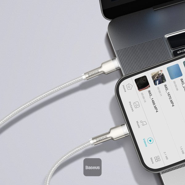 Baseus Cafule Series Metal Data Cable USB to Lightning PD 20W 1M - White
