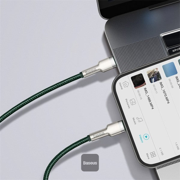 Baseus Cafule Series Metal Data Cable USB to Lightning PD 20W 1M - Green