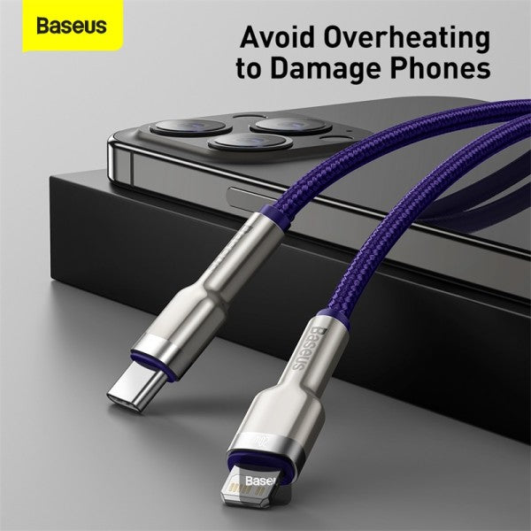 Baseus Cafule Series Metal Data Cable Type-C to Lightning iPhone PD 20W 2M - Purple