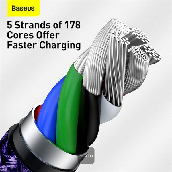 Baseus Cafule Series Metal Data Cable Type-C to Lightning iPhone PD 20W 2M - Purple