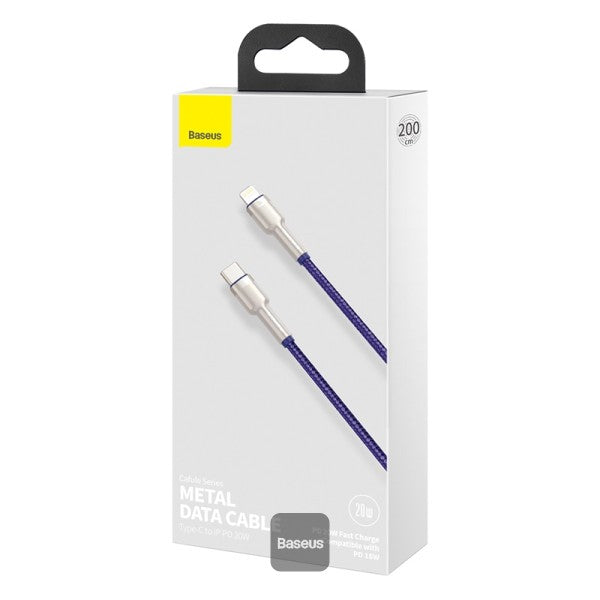 Baseus Cafule Series Metal Data Cable Type-C to Lightning iPhone PD 20W 2M - Purple