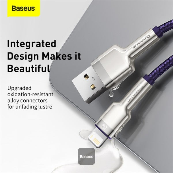 Baseus Cafule Series Metal Data Cable USB to Lightning 24A 1M - Purple