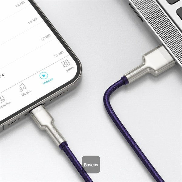 Baseus Cafule Series Metal Data Cable USB to Lightning 24A 1M - Purple