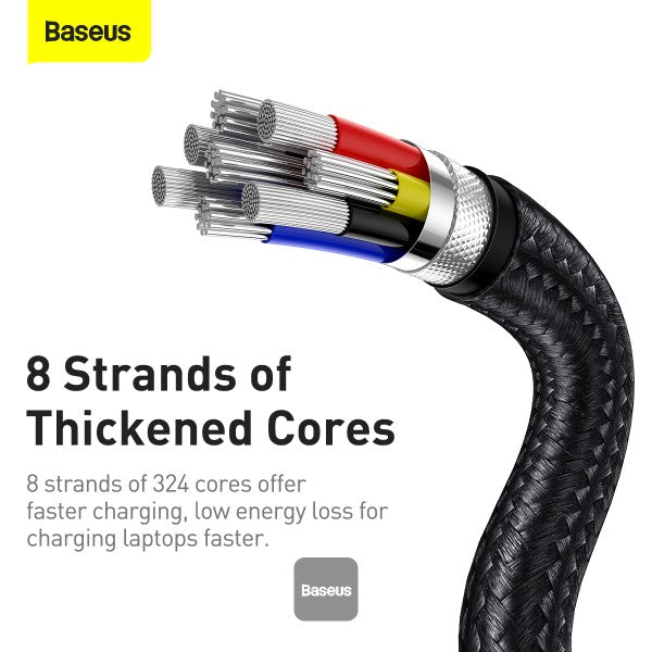 Baseus Cafule Series Metal Data Cable Type-C to Type-C 100W 2M - Black