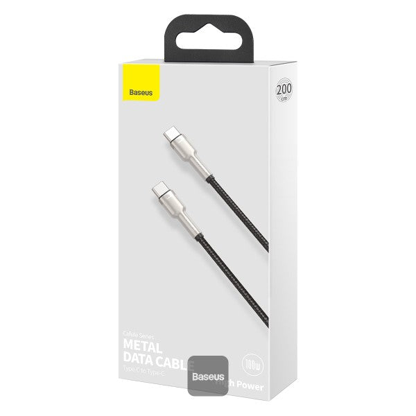 Baseus Cafule Series Metal Data Cable Type-C to Type-C 100W 2M - Black