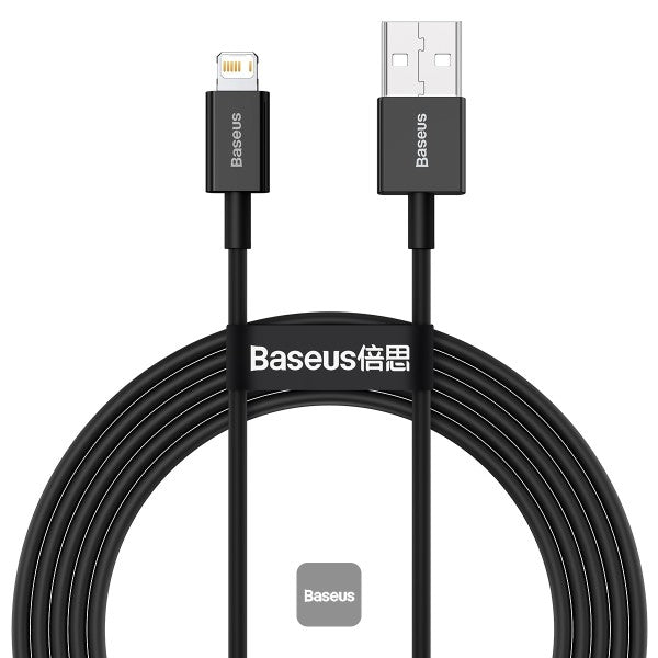Baseus Superior Series Fast Charging Data Cable USB to iP 24A (2m) Black