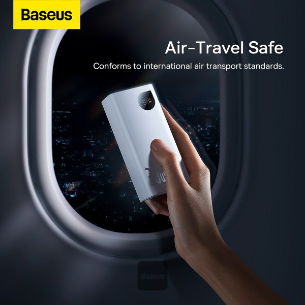 Baseus Adaman2 Metal Digital Display Quick Charge Power Bank 10000mAh 30W - White