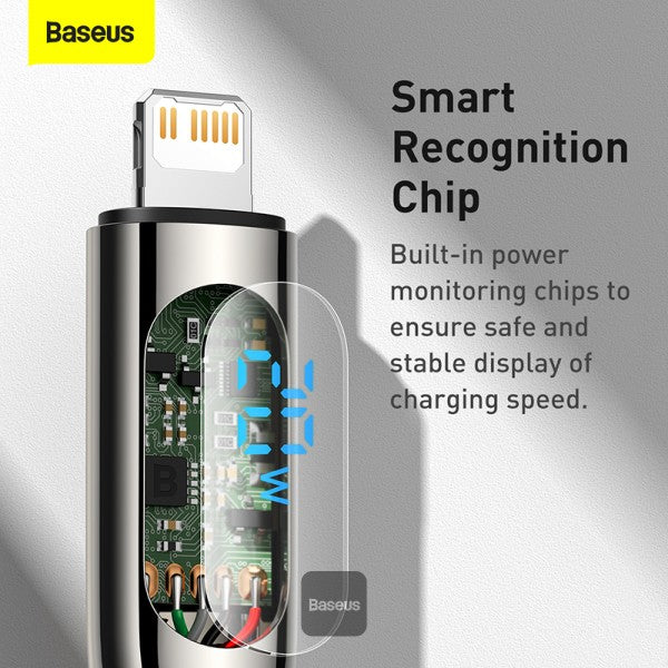 Baseus Display Fast Charging Data Cable Type-C to Lightning 20W 1M - Black