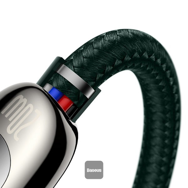 Baseus Display Fast Charging Data Cable Type-C to Lightning 20W 1M - Green
