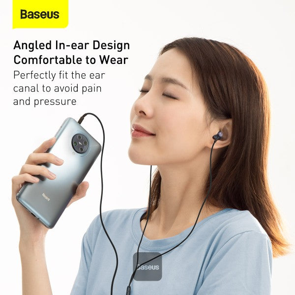 Baseus Encok 35mm Wired Earphone H19 Black