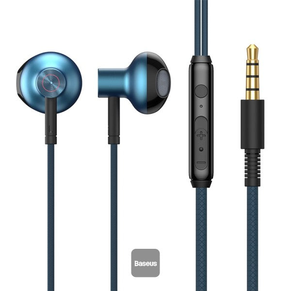 Baseus Encok 35mm Wired Earphone H19 Blue