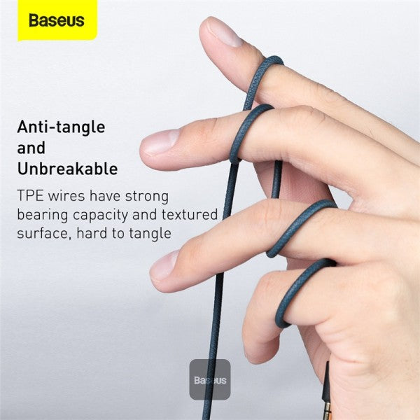 Baseus Encok 35mm Wired Earphone H19 Blue