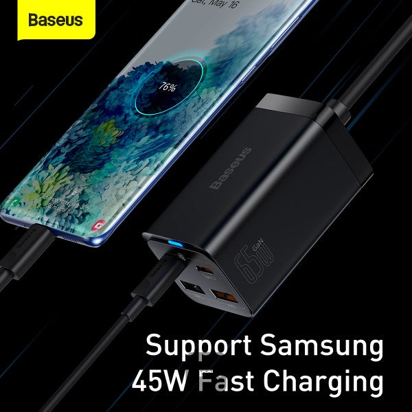 Baseus 65W GaN3 Pro USB Charger PD Fast Charger Adaptor Desktop - For iPhone 12 13 11 Xiaomi Tablets Mobile Phone