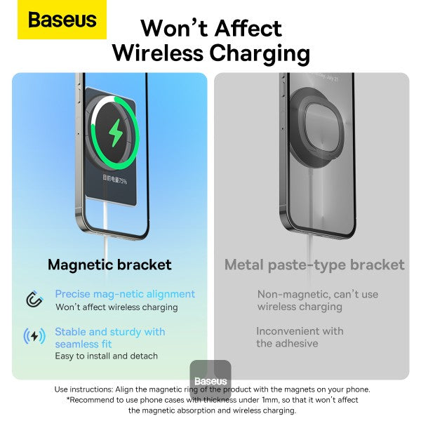 Baseus Foldable Magnetic Phone Holder Stand For iPhone 13 12 Pro Max Flexible Adjustable Desk Desktop Cell Phone Holder Bracket