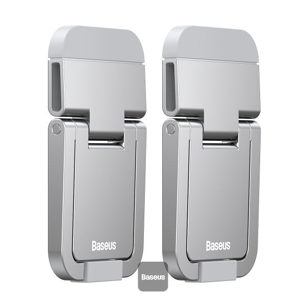 Baseus Slim Laptop Kickstand (2 PCS) Compact Durable Heat Dissipation Adjustable Viewing Angle - Silver