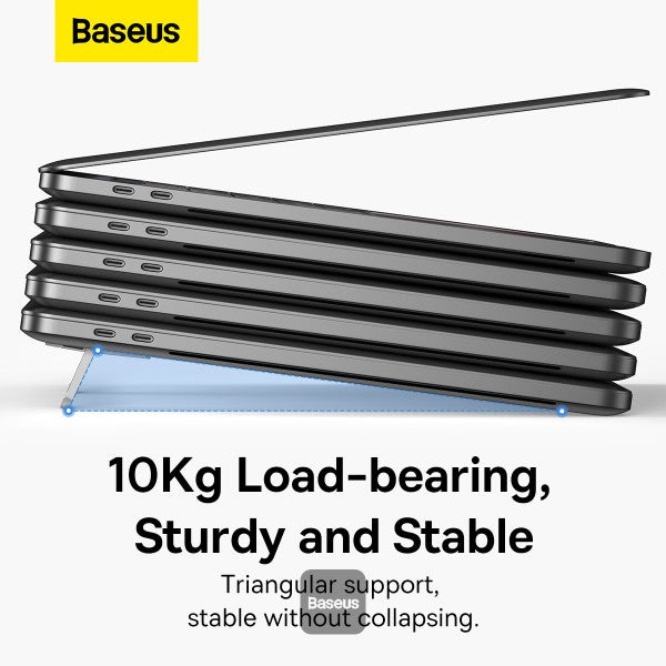 Baseus Slim Laptop Kickstand (2 PCS) Compact Durable Heat Dissipation Adjustable Viewing Angle - Silver